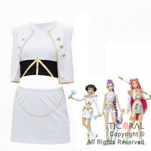 DISFRAZ GUERRERAS K POP ZOEY MIRA CHAQUETA BLANCA TALLE 3 x 1